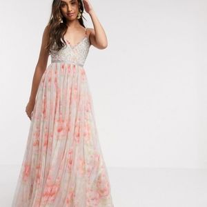NWT Needle & Thread Andromeda Maxi Dress